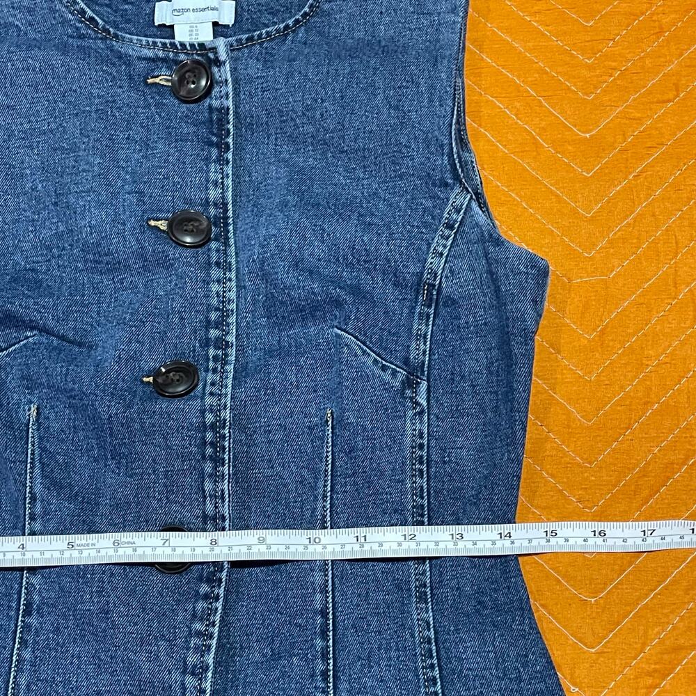 Amazon Essentials Button-Down Denim Vest - image 4